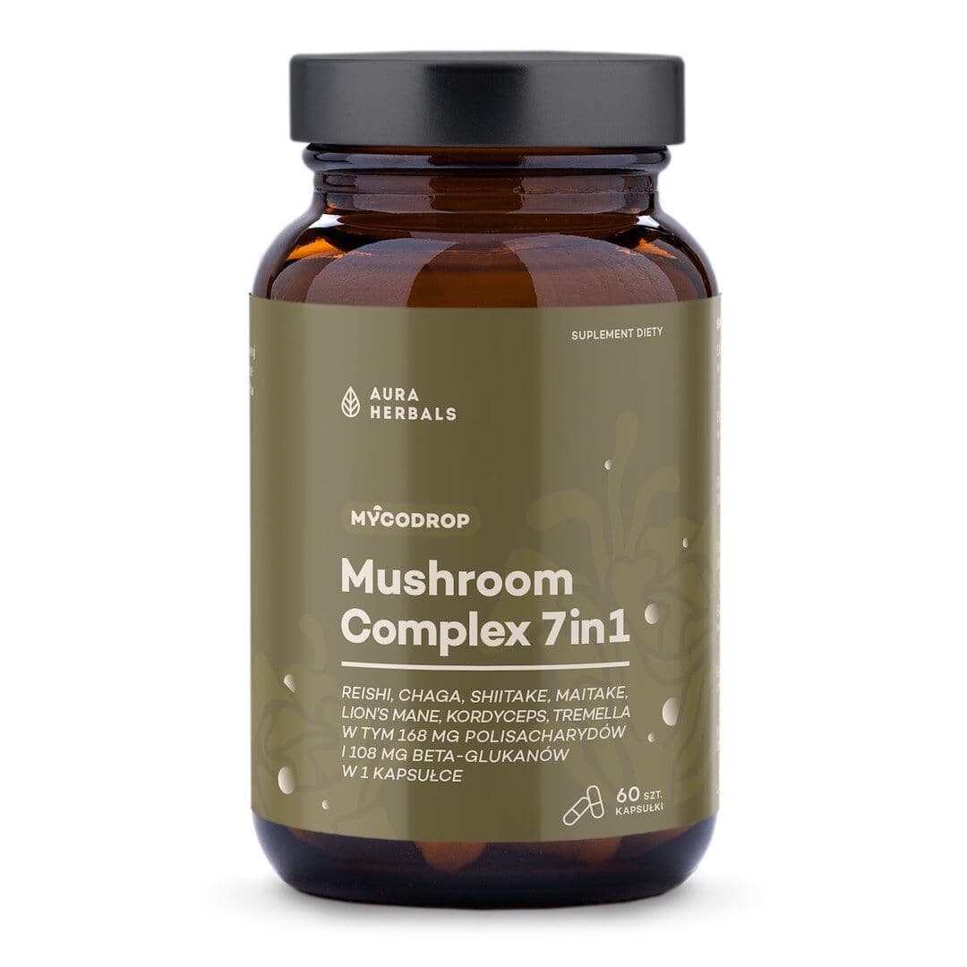 AURA HERBALS Mycodrop, Mushroom Complex 7 in 1 (60 caps)