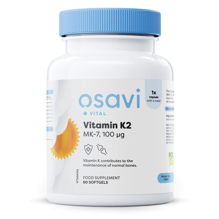 Vitamin K2 MK-7, 100mcg – 60 softgels