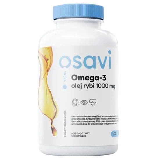 OSAVI Omega-3 Fish Oil Molecularly Distilled 1000 mg lemon flavour (180 softgels)