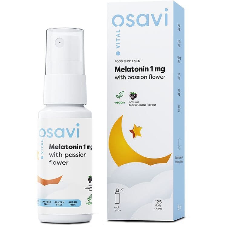 Melatonin with Passion Flower Oral Spray, 1mg (Blackcurrant) – 25 ml