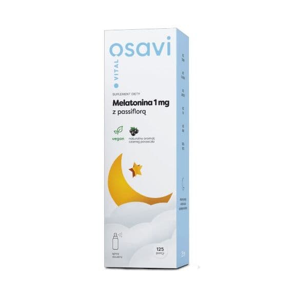 OSAVI Melatonin with passiflora, black currant flavor (25 ml / 0.84 fl. oz.)