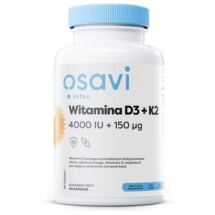 OSAVI Vitamin D3 + K2, 4000 IU + 150 mcg (120 capsules)