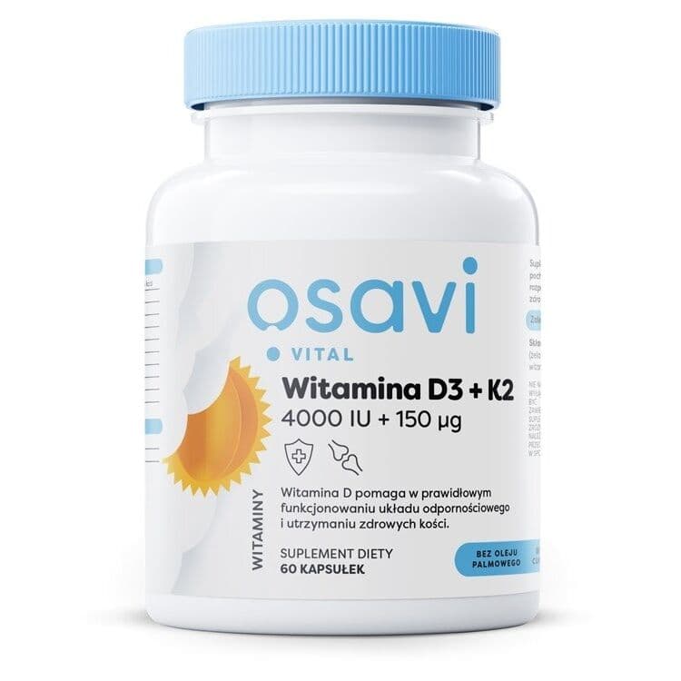 OSAVI Vitamin D3 + K2, 4000 IU + 150 mcg (60 capsules)