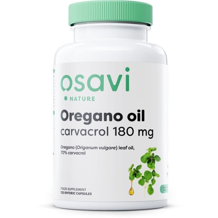 Oregano Oil Carvacrol, 180mg – 120 enteric capsules