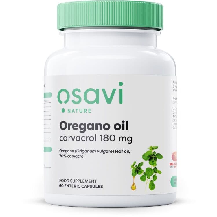 Oregano Oil Carvacrol, 180mg – 60 enteric capsules