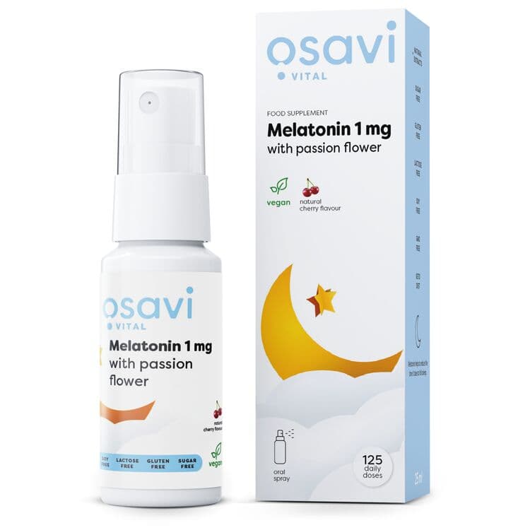 Melatonin with Passion Flower Oral Spray, 1mg (Cherry) – 25 ml