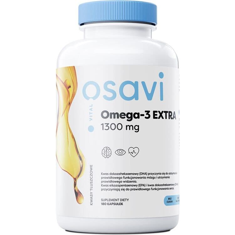 OSAVI Omega-3 Extra, 650 mg – lemon flavor (180 caps)