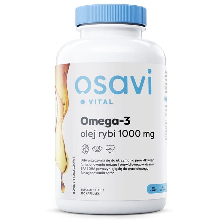 OSAVI Omega-3 fish oil, 1000 mg (180 capsules)