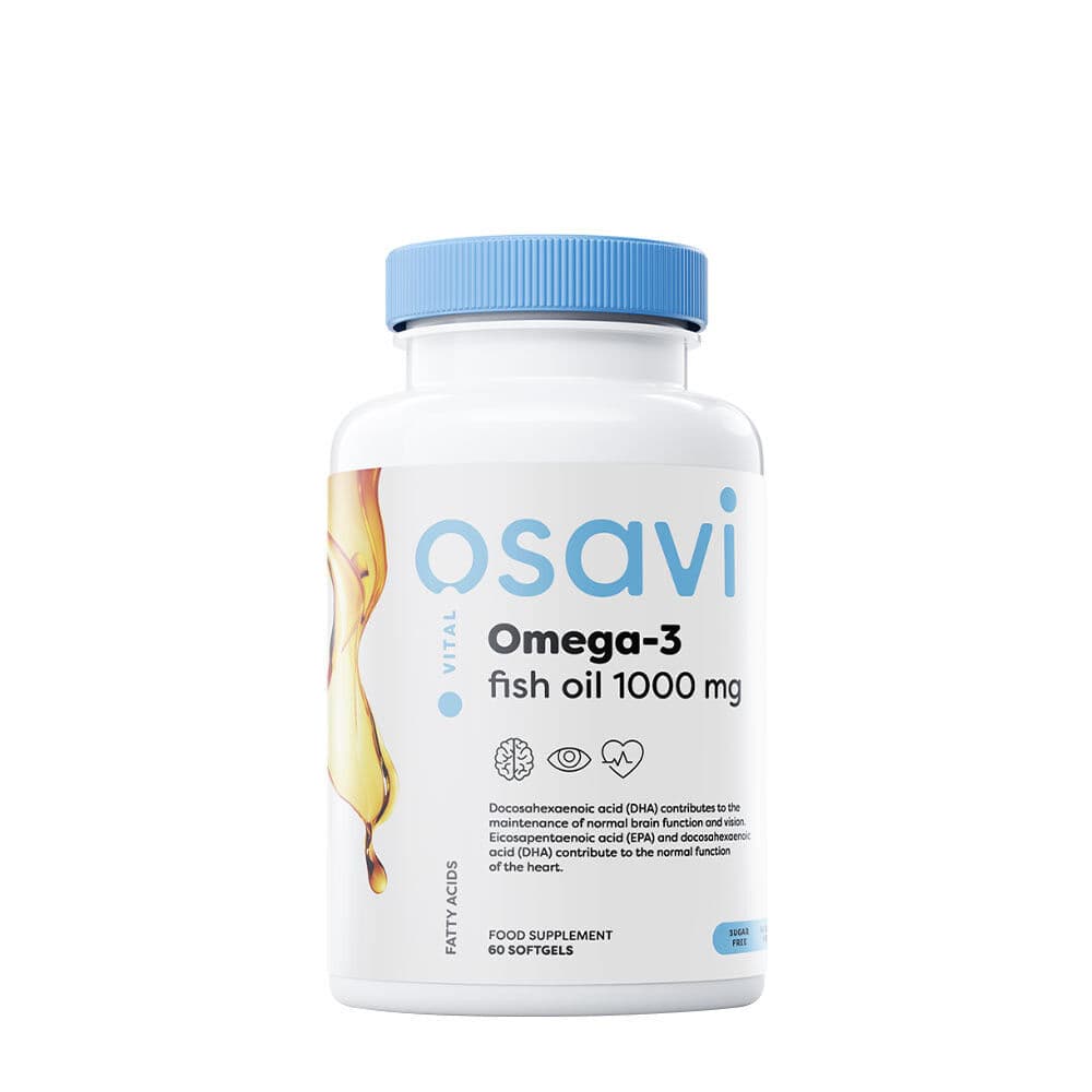 Omega-3 Fish Oil Molecularly Distilled, 1000mg – 60 softgels