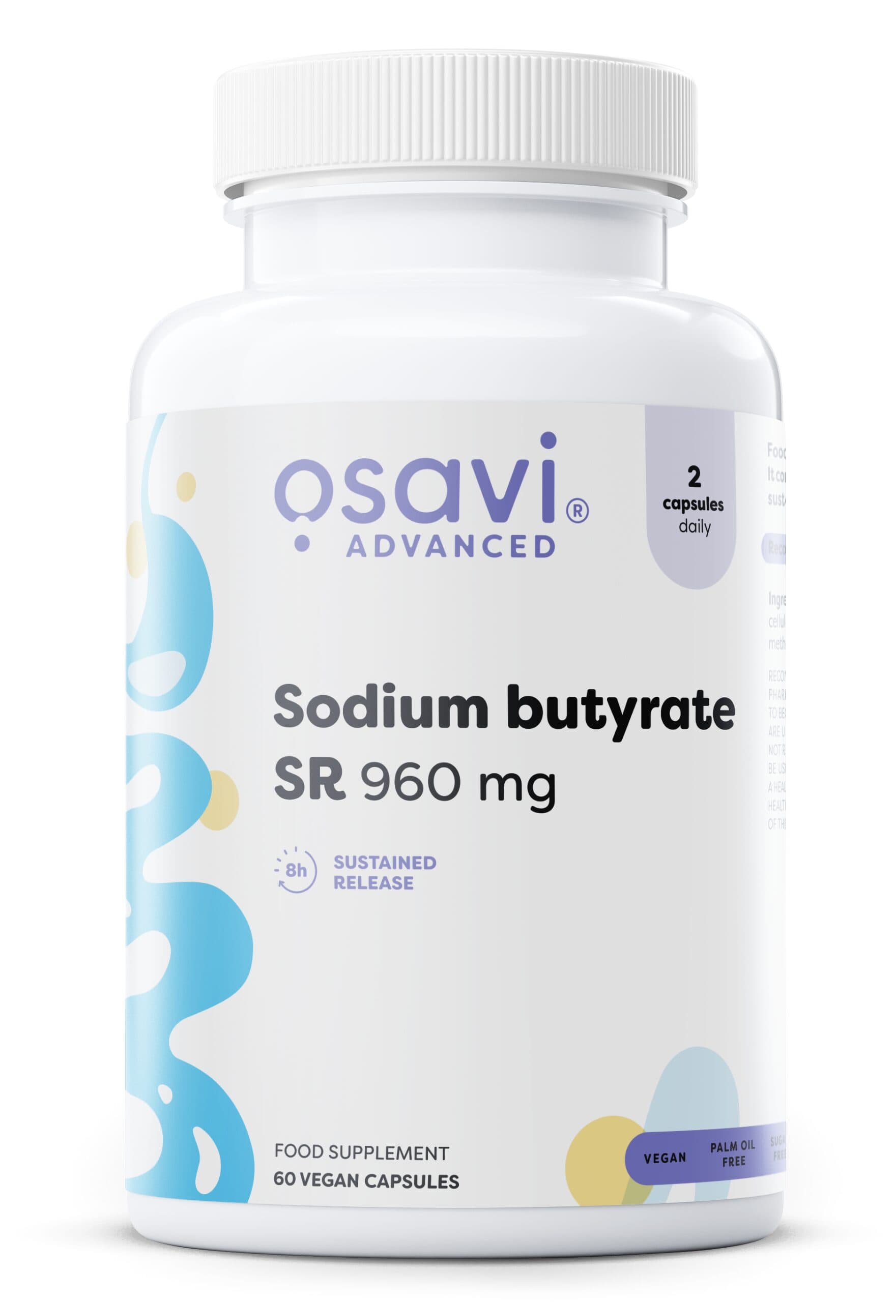 Sodium butyrate SR, 960mg – 60 vegan caps