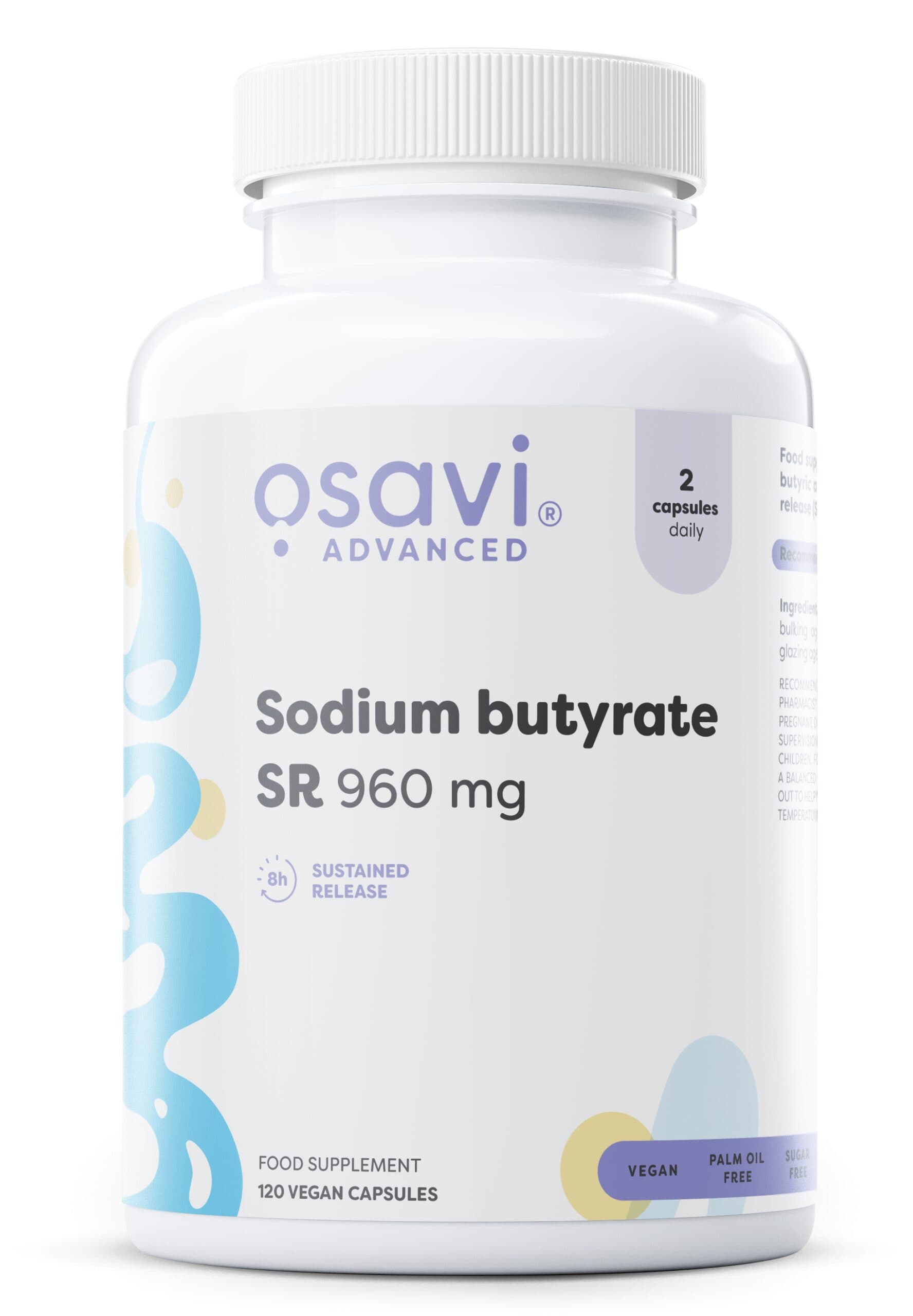 Sodium butyrate SR, 960mg – 120 vegan caps