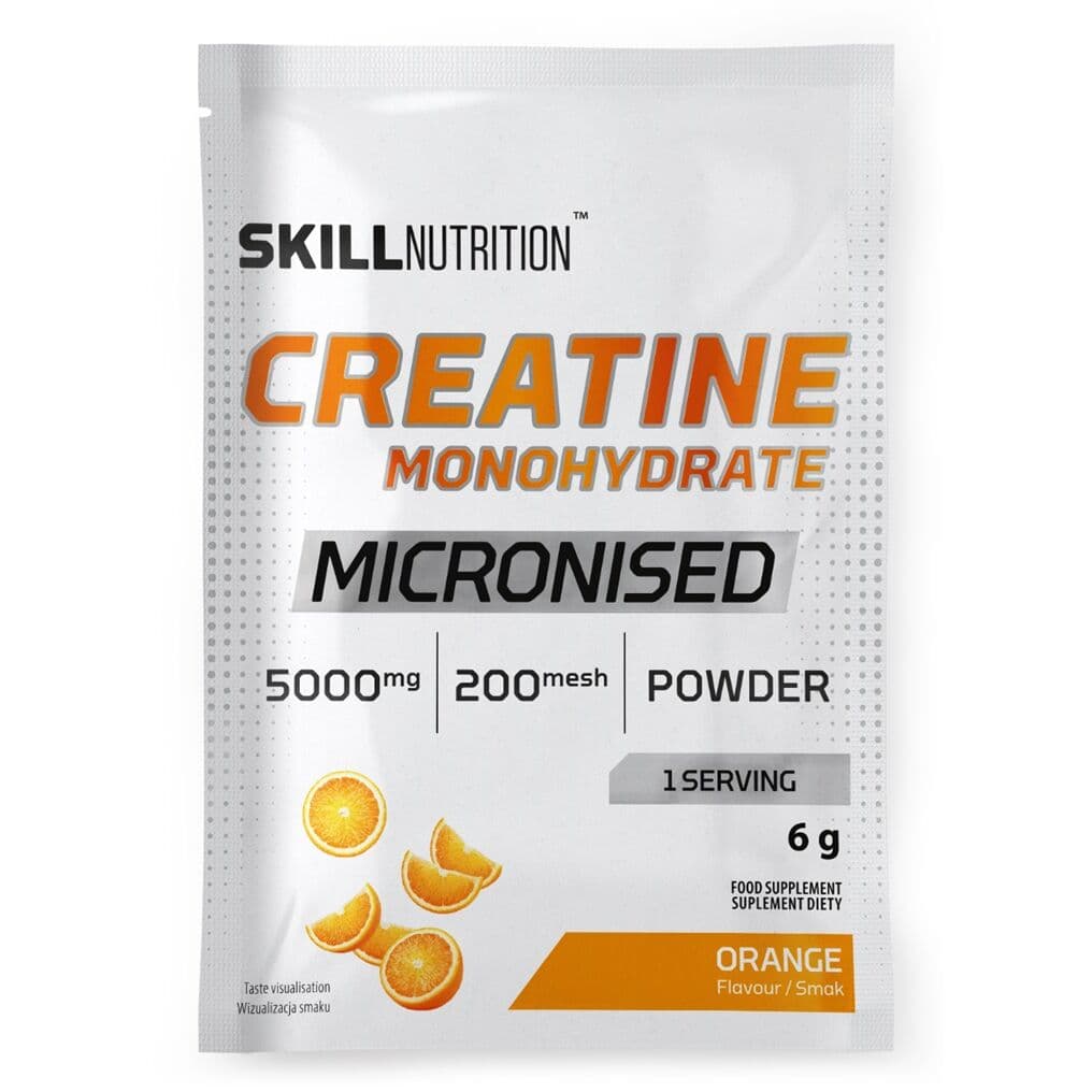 Skill Nutrition – Micronised Creatine Monohydrate, Orange – 6g (1 portie)