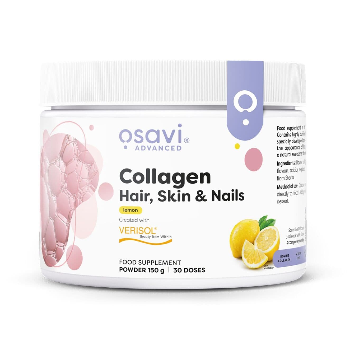 Collagen Peptides (Hair, Skin & Nails), Lemon – 150g