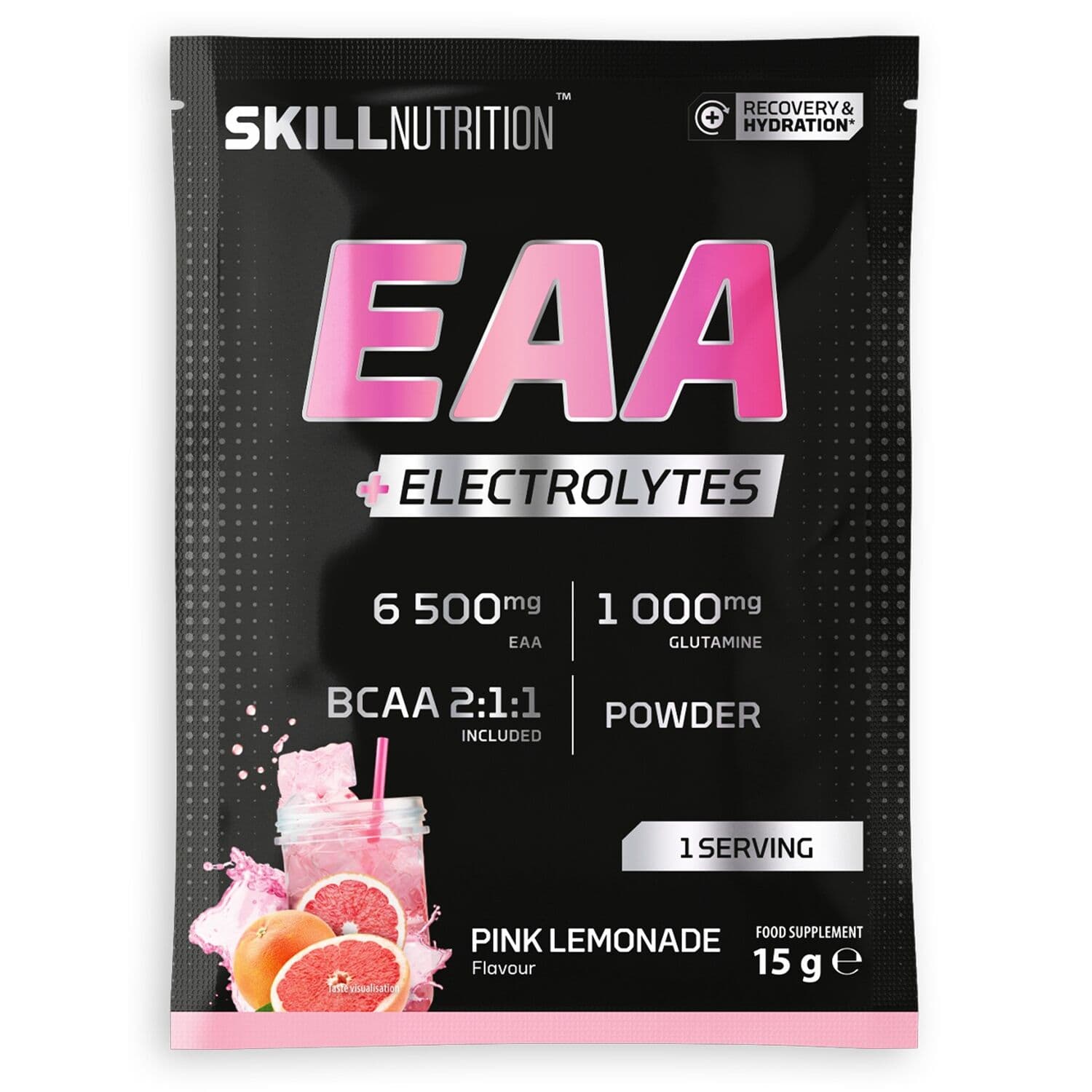 EAA + Electrolytes, Pink Lemonade – 15g (1 serving) – Skill Nutrition