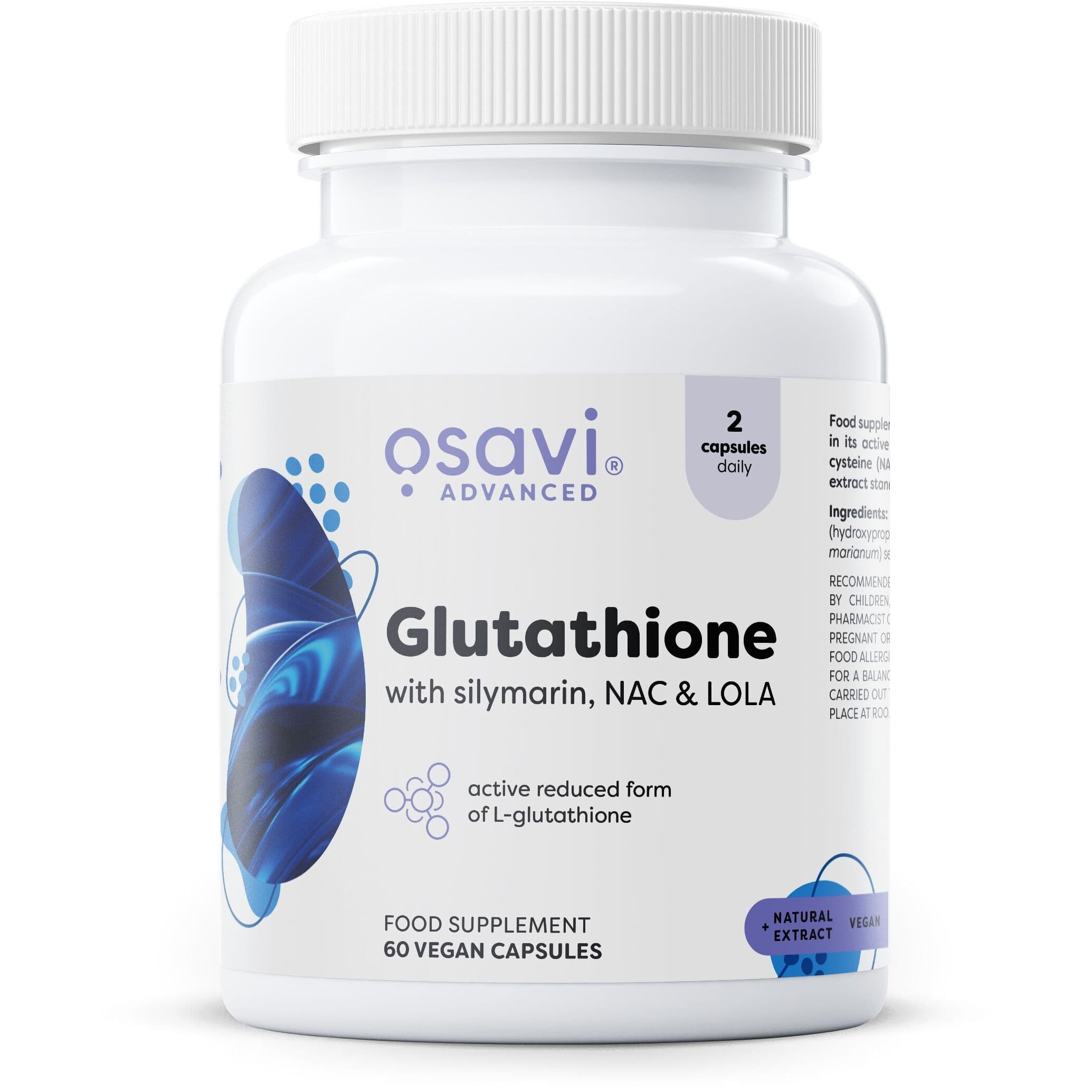 Glutathione with Silymarin, NAC & LOLA – 60 veganistische capsules