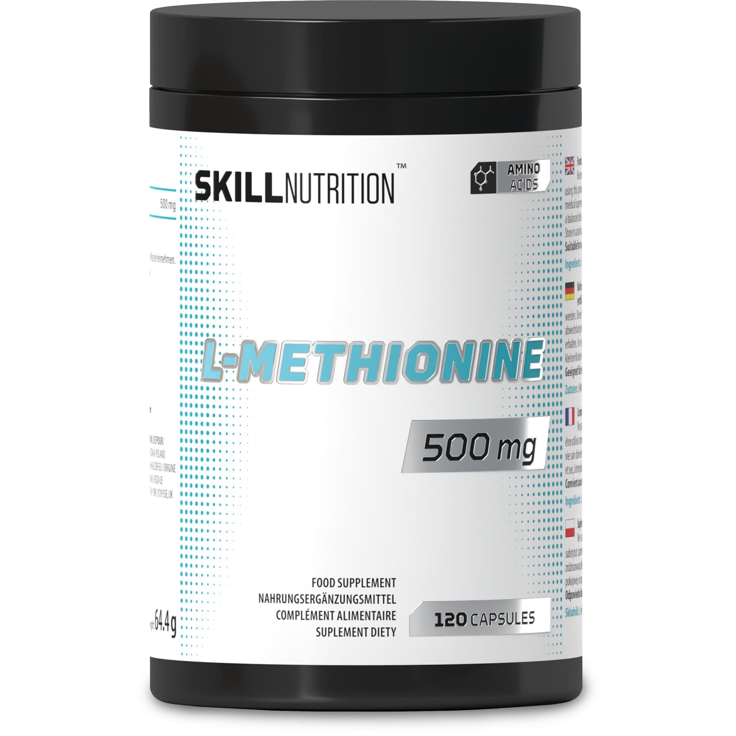 Skill Nutrition – L-Methionine, 500mg – 120 vegansk kapsler