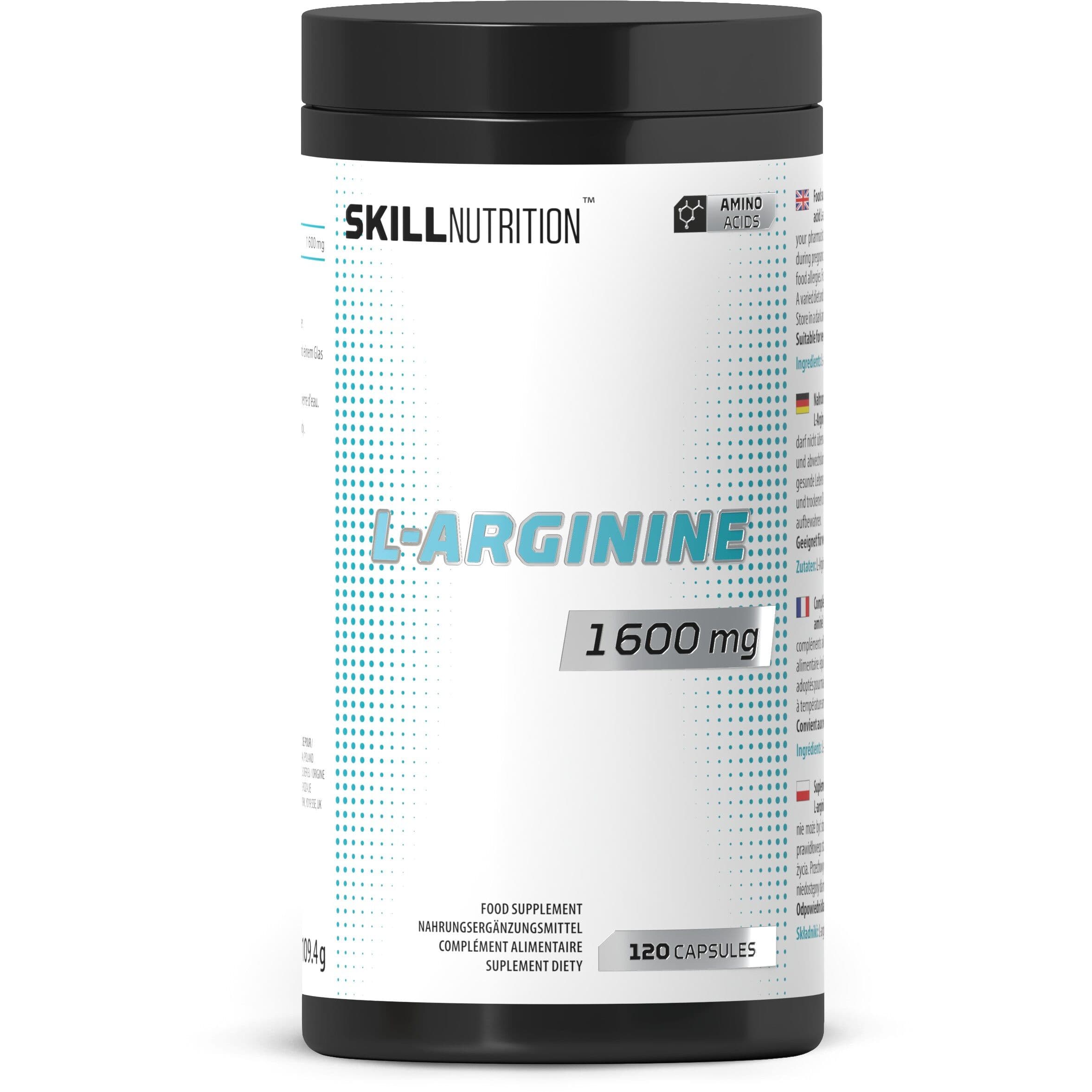 Skill Nutrition - L-Arginine, 1600mg -120 vegansk kapsler