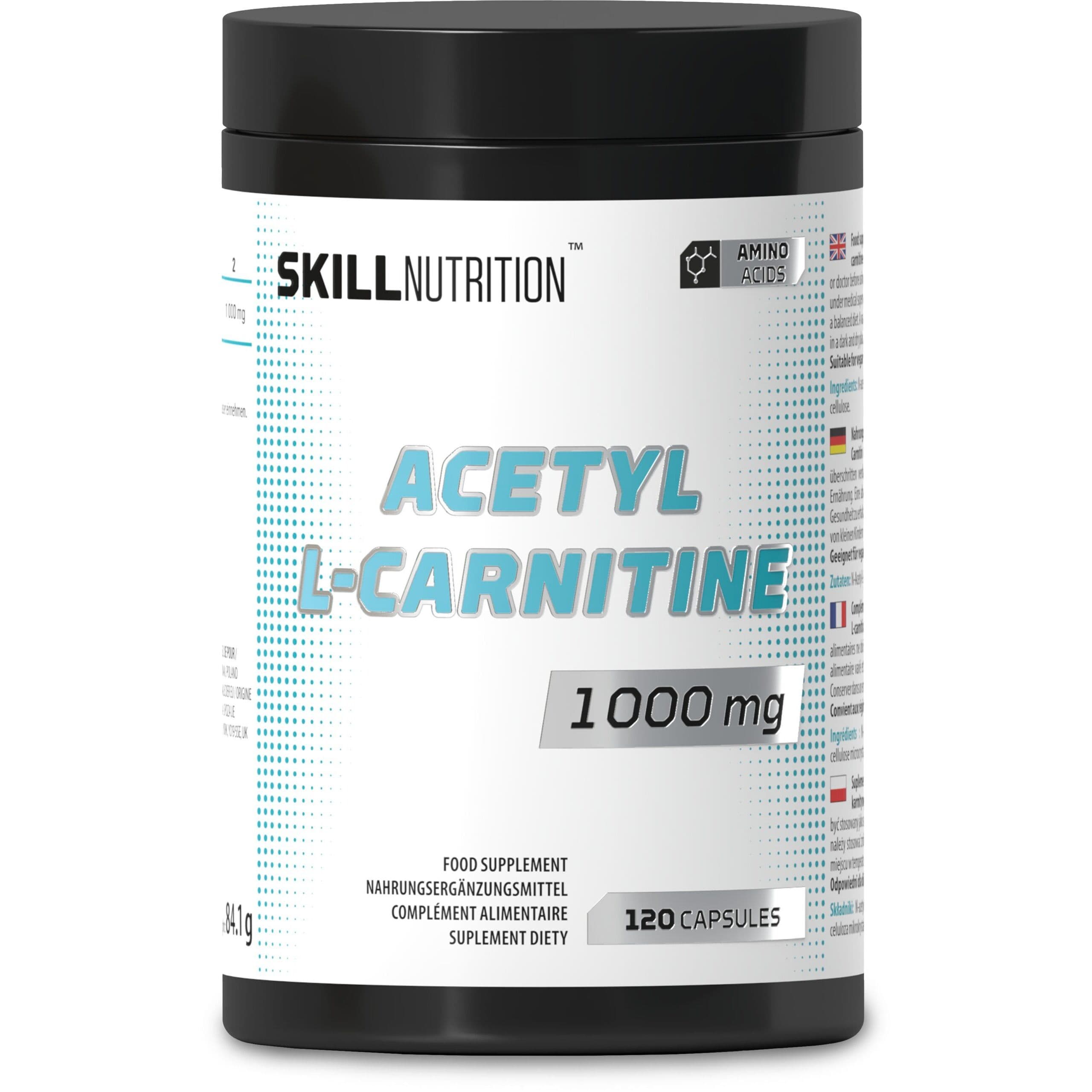 Skill Nutrition – Acetyl L-Carnitine, 1000mg – 120 vegansk kapsler