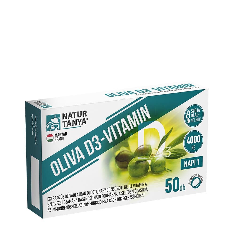 Natur Tanya Olive D3-Vitamin – 4000 IU (50 Softgels)