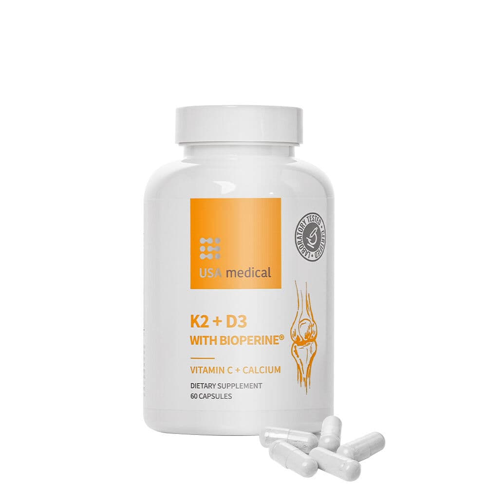 USA medical K2+D3 With Bioperine (60 capsules)