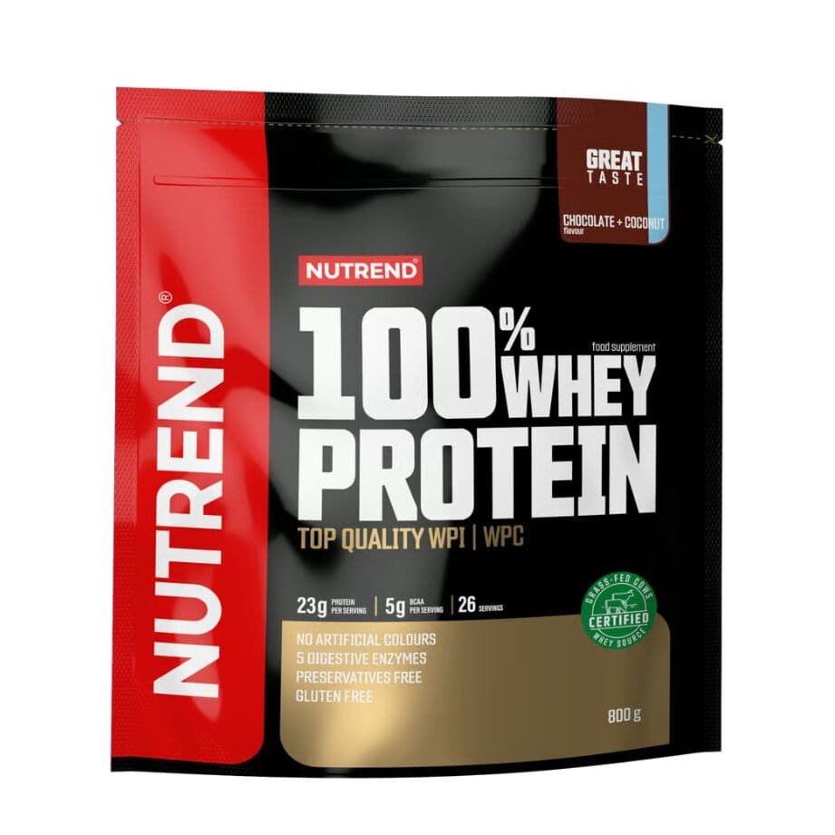 Nutrend – 100% Whey Protein, Chocolate + Coconut – 800g