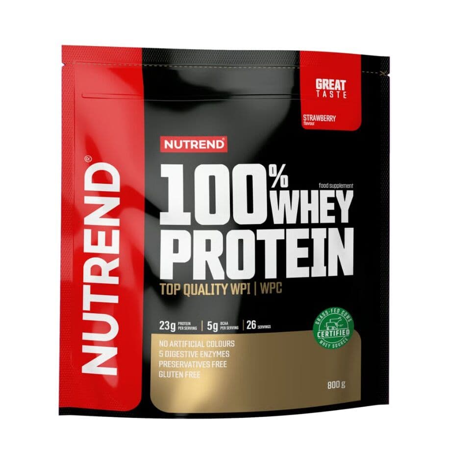 Nutrend – 100% Whey Protein, Strawberry – 800g