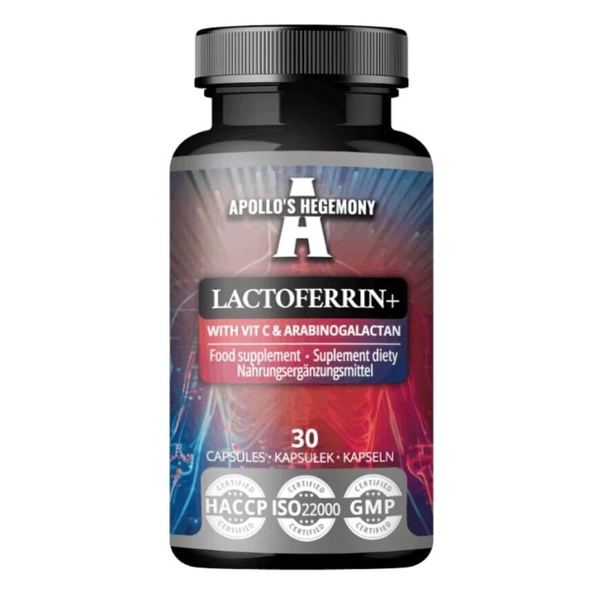 Lactoferrin+ with Vit C & Arabinogalactan – 30 kapsler