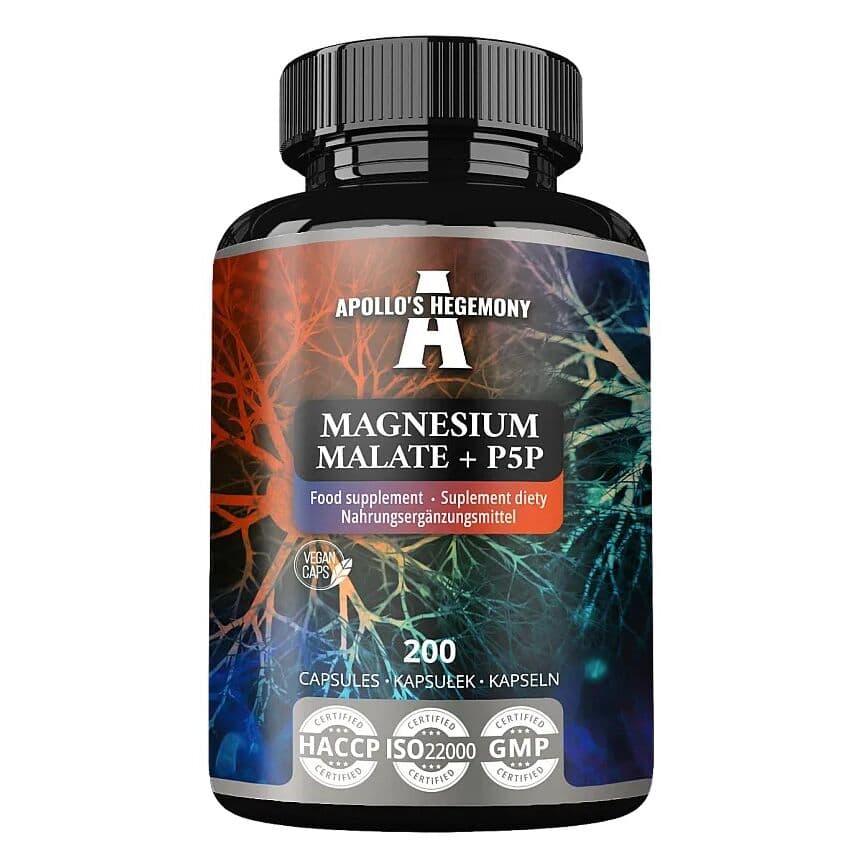 Magnesium Malate + P5P – 200 kapsler