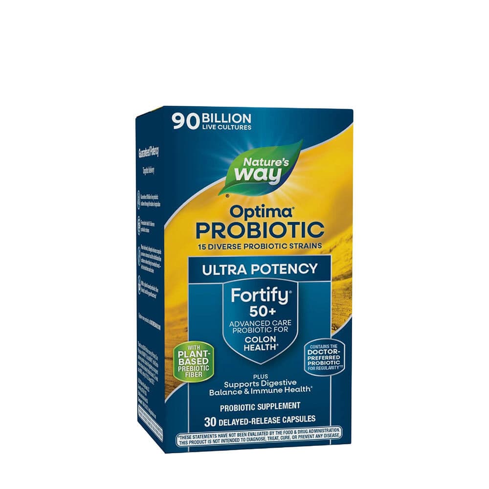 Natures Way Fortify® Optima Age 50+ Probiotic - 90 Billion CFU (30 Kapseln)