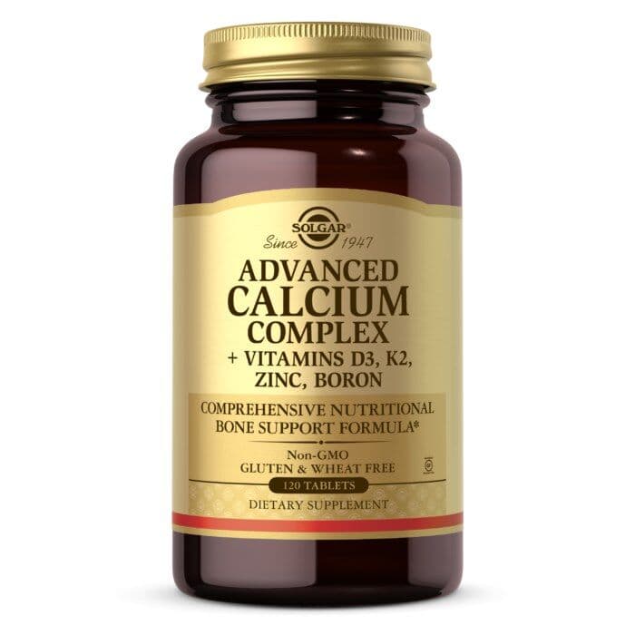 SOLGAR Ultimate Bone Support – Advanced Calcium Complex (D3 + K2 + Zinc + Boron) (120 tabs)