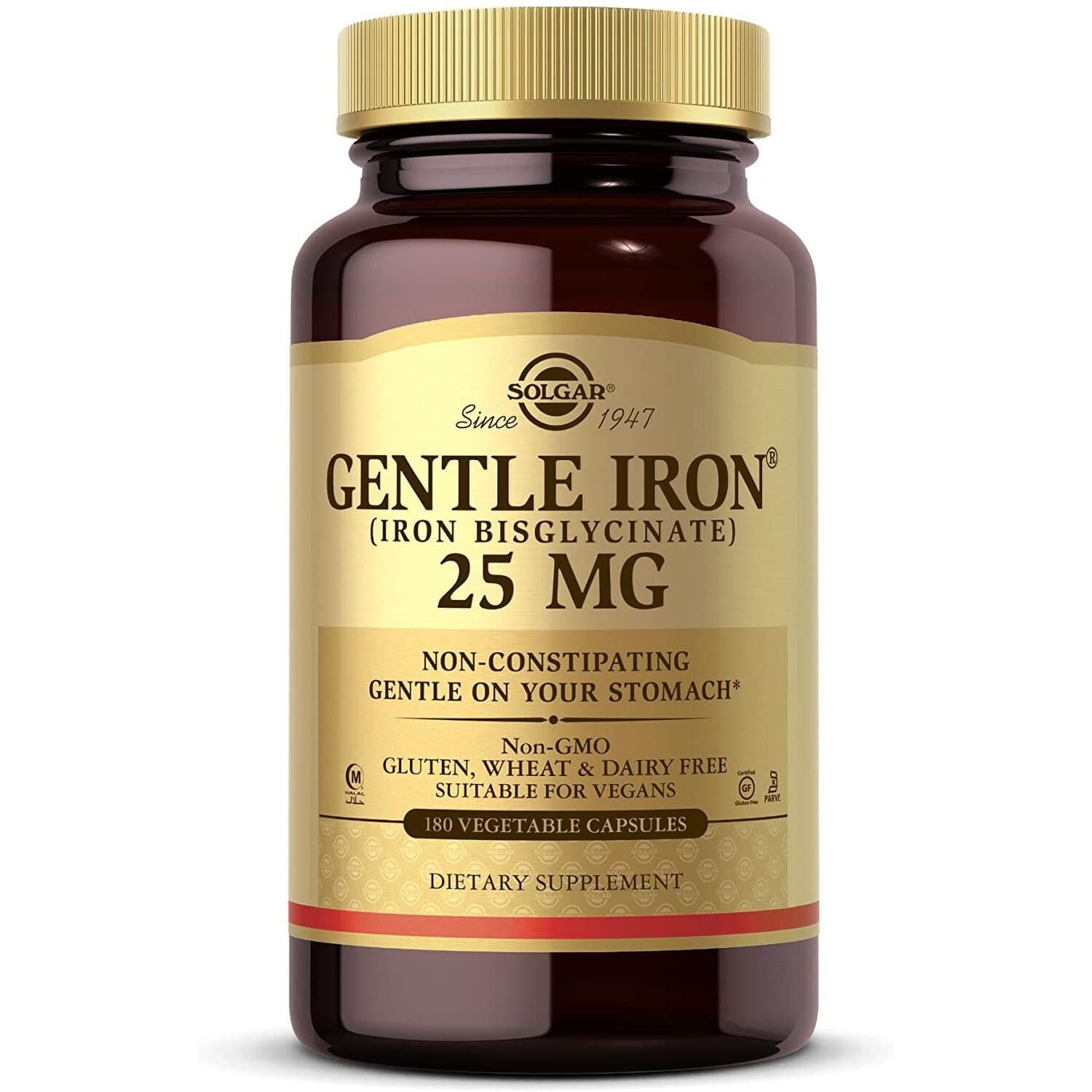 SOLGAR Gentle Iron, 25 mg (180 caps)