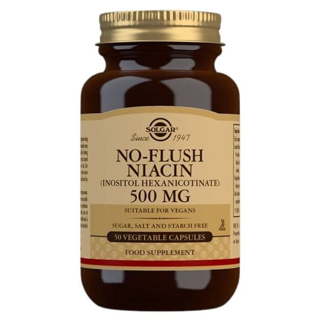 No-Flush Niacin, 500 mg - 50 kapsler