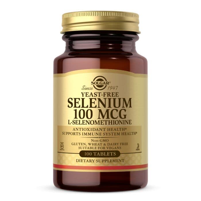 SOLGAR Selenium (Yeast Free), 100 mcg (100 tabs)