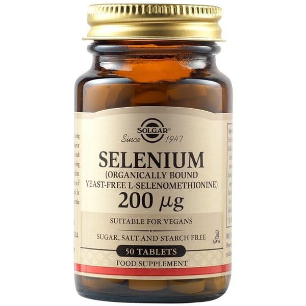 SOLGAR Selenium (Yeast Free), 200 mcg (50 tabs)