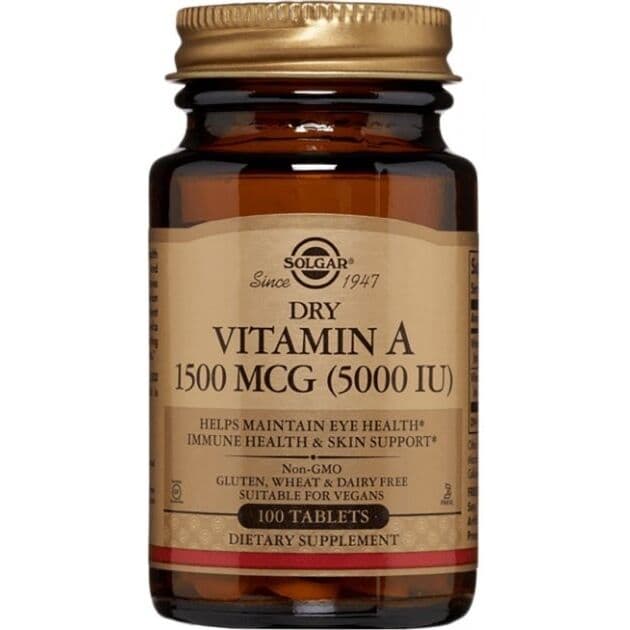 Tørret A-vitamin, 5000 IU – 100 tabletter