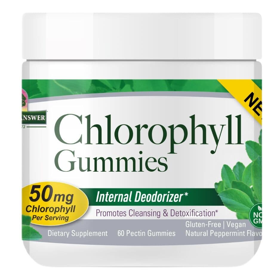 Chlorophyll Gummies, 50mg (Natural Peppermint) – 60 pectin gummies
