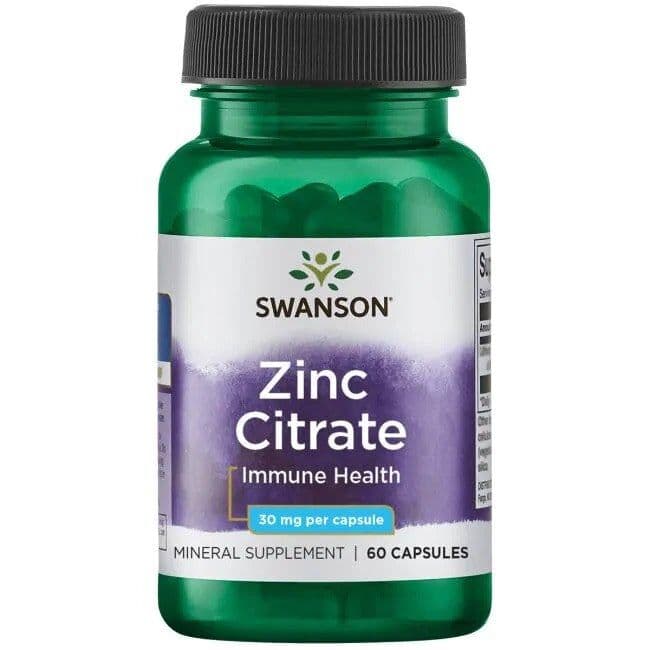 Zinc Citrate, 30mg – 60 caps