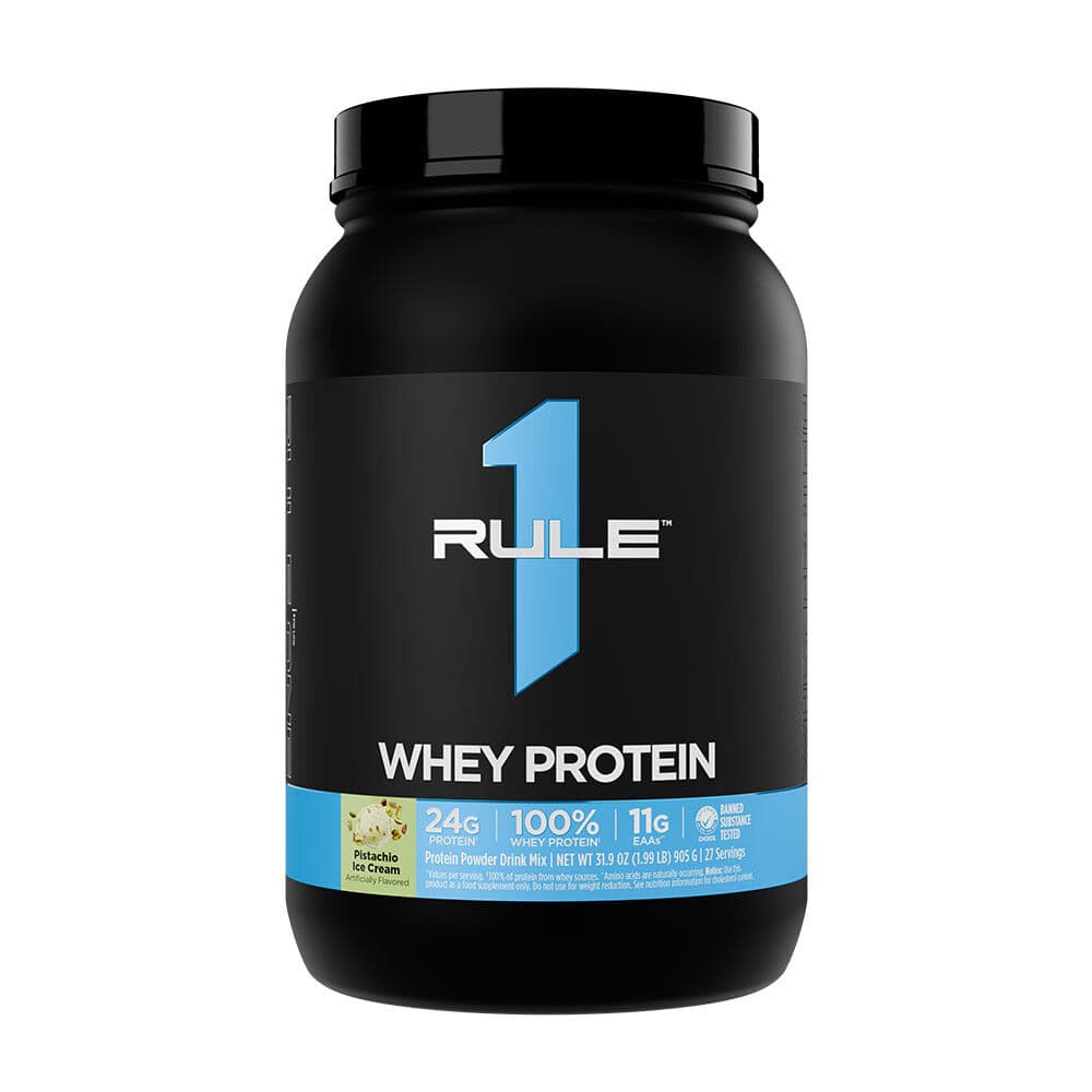 Rule1 Whey Protein – Pistachio Ice Cream, 2 lbs (~28 Servings)