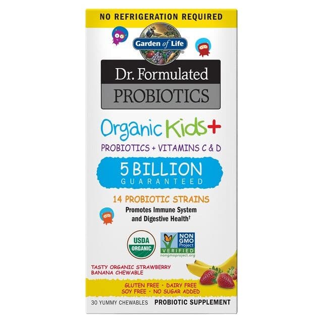 Dr. Formulated Probiotics Kids+, Strawberry Banana – 30 chewables