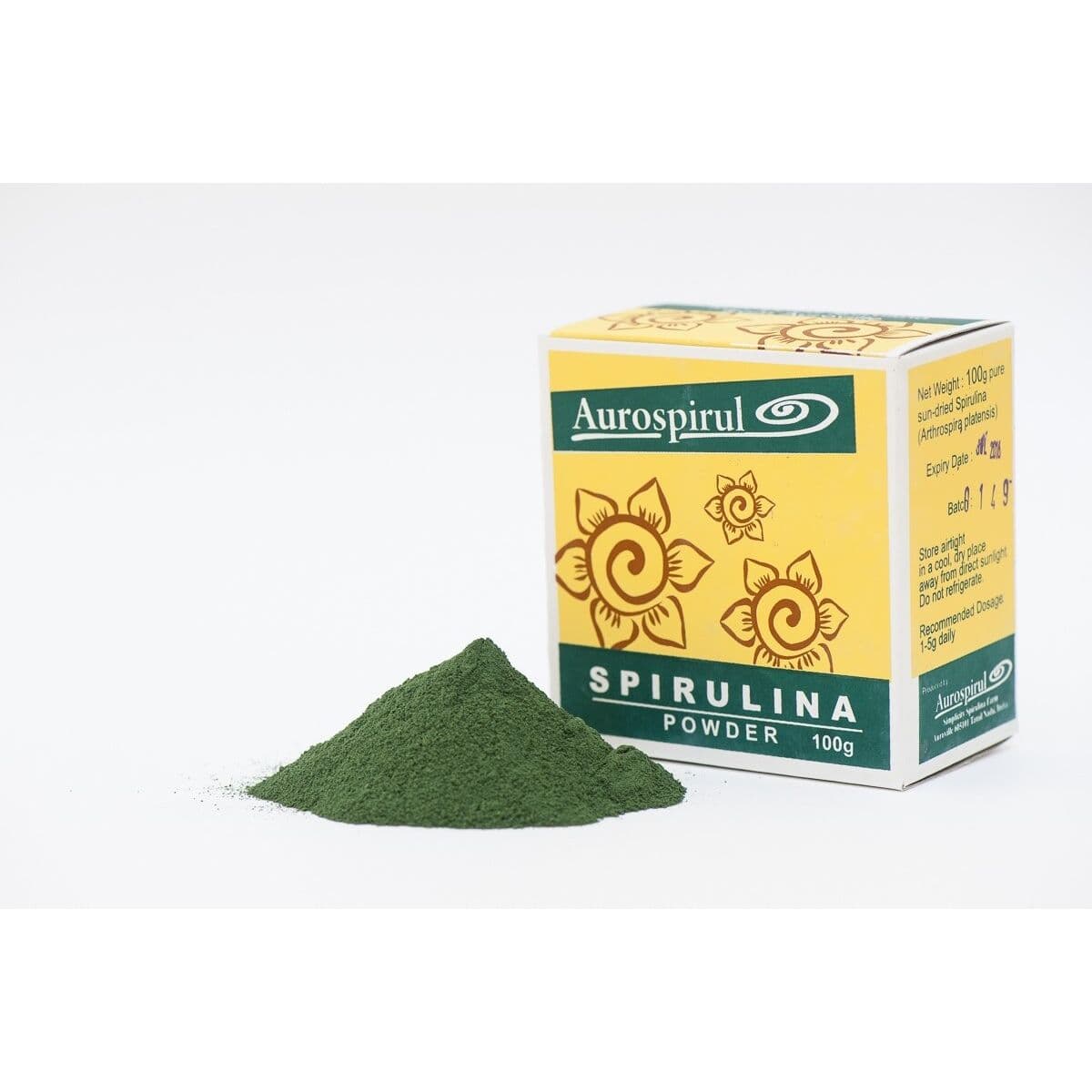 AUROSPIRUL Spirulina Powder (100 g / 3,527 oz.)