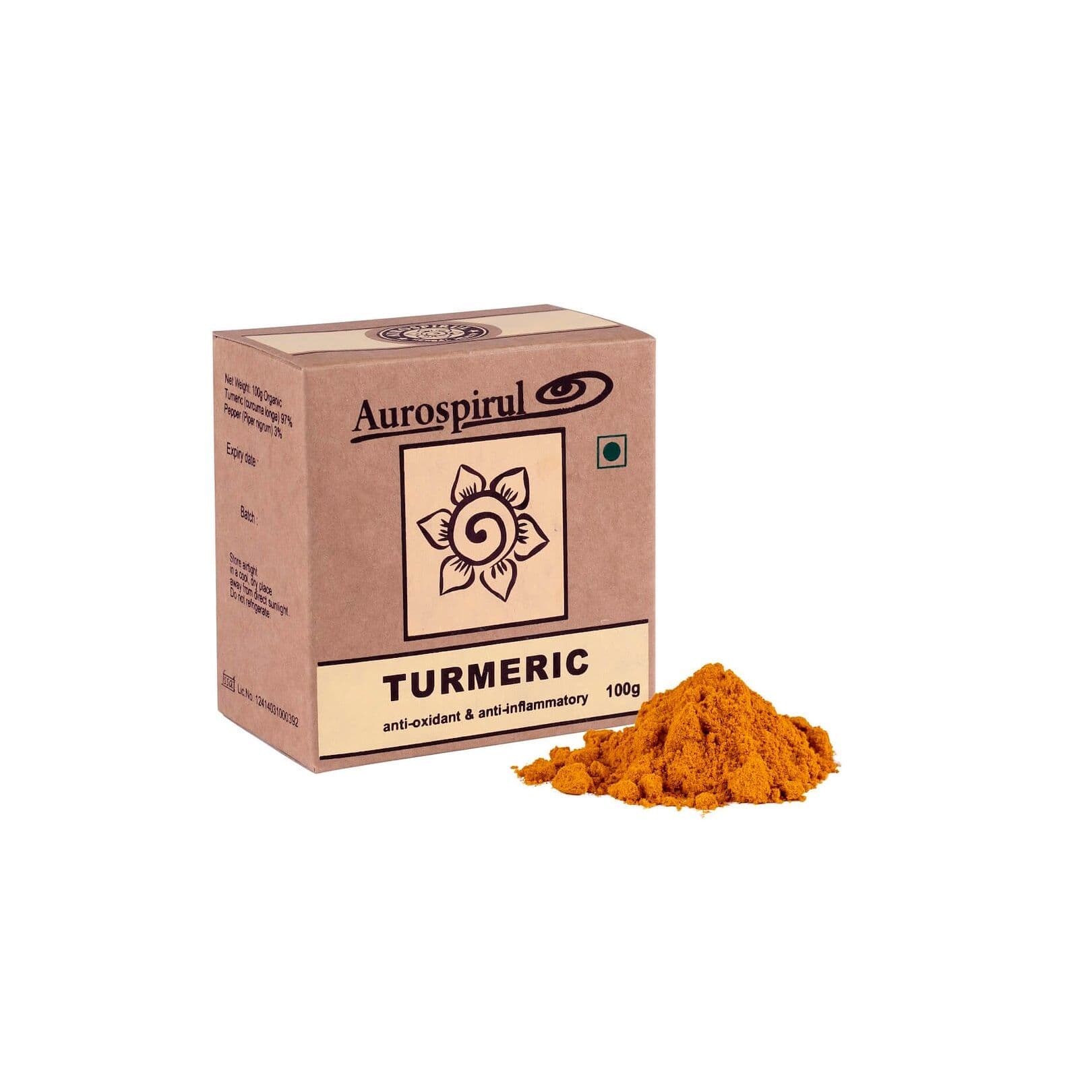 AUROSPIRUL Turmeric Powder (100 g / 3.527 oz.)