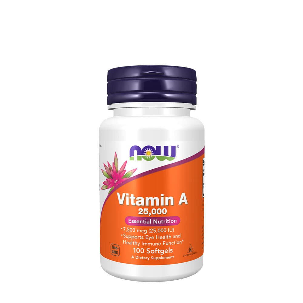 NOW Vitamin A 25,000 IU (100 Softgels)