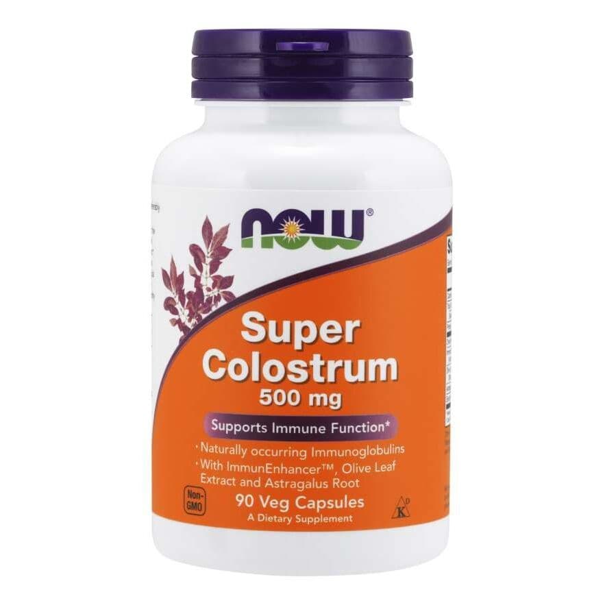 Super Colostrum 500 mg Lactoferrin - NOW Foods - 90 Veg Capsules
