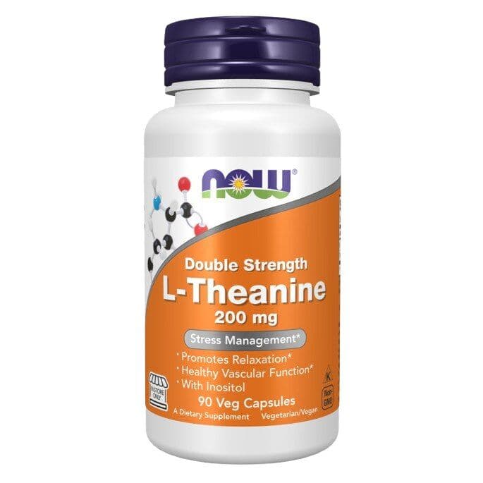 NOW FOODS L-Theanine, 200 mg (90 vcaps)