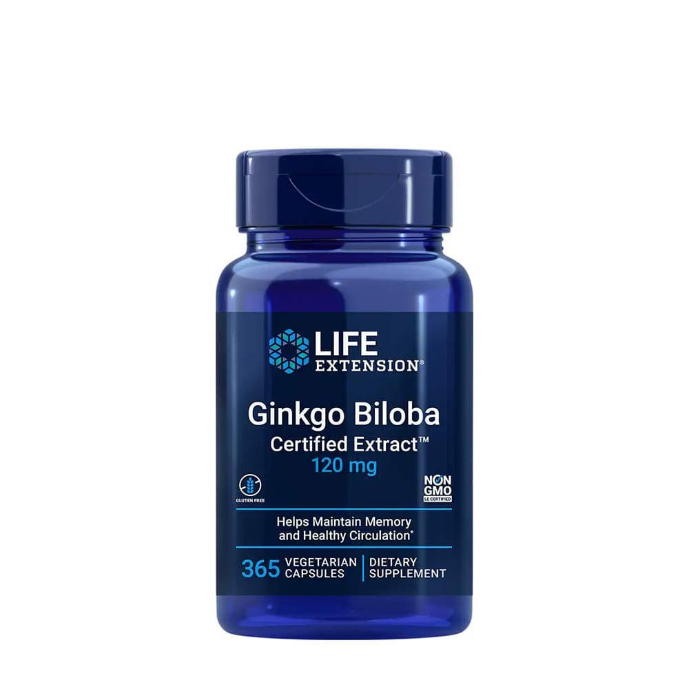 Ginkgo Biloba, Certified Extract, 120mg - 365 vcaps