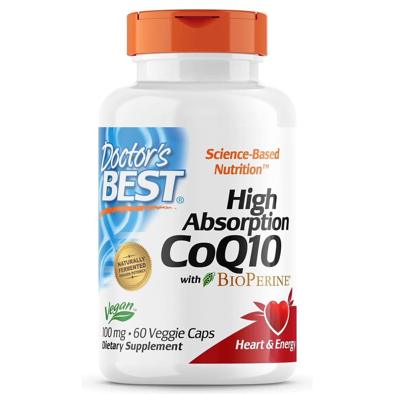 High Absorption CoQ10 with BioPerine, 100mg - 60 vcaps