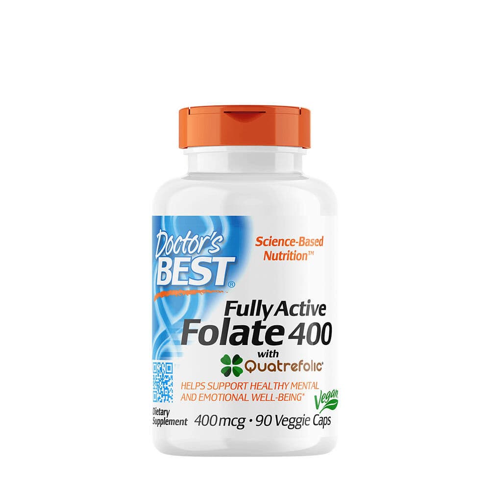 Fully Active Folate 400 with Quatrefolic, 400mcg – 90 vcaps