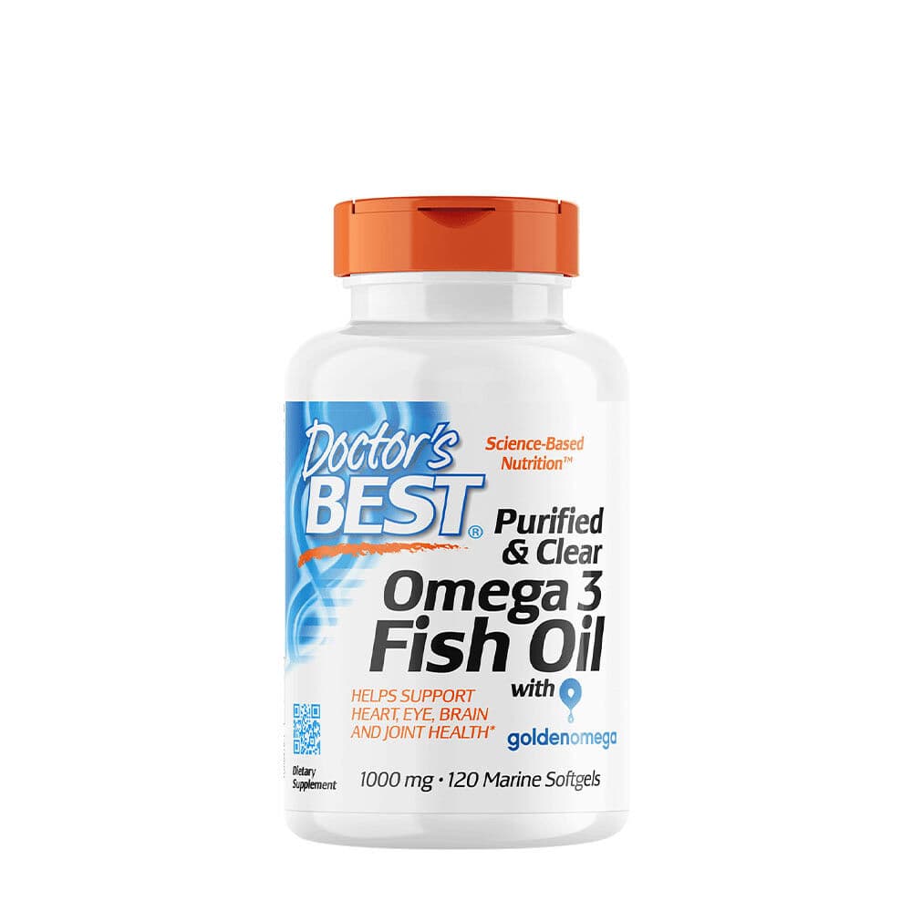Purified & Clear Omega 3 Fish Oil, 1000mg - 120 marine softgels