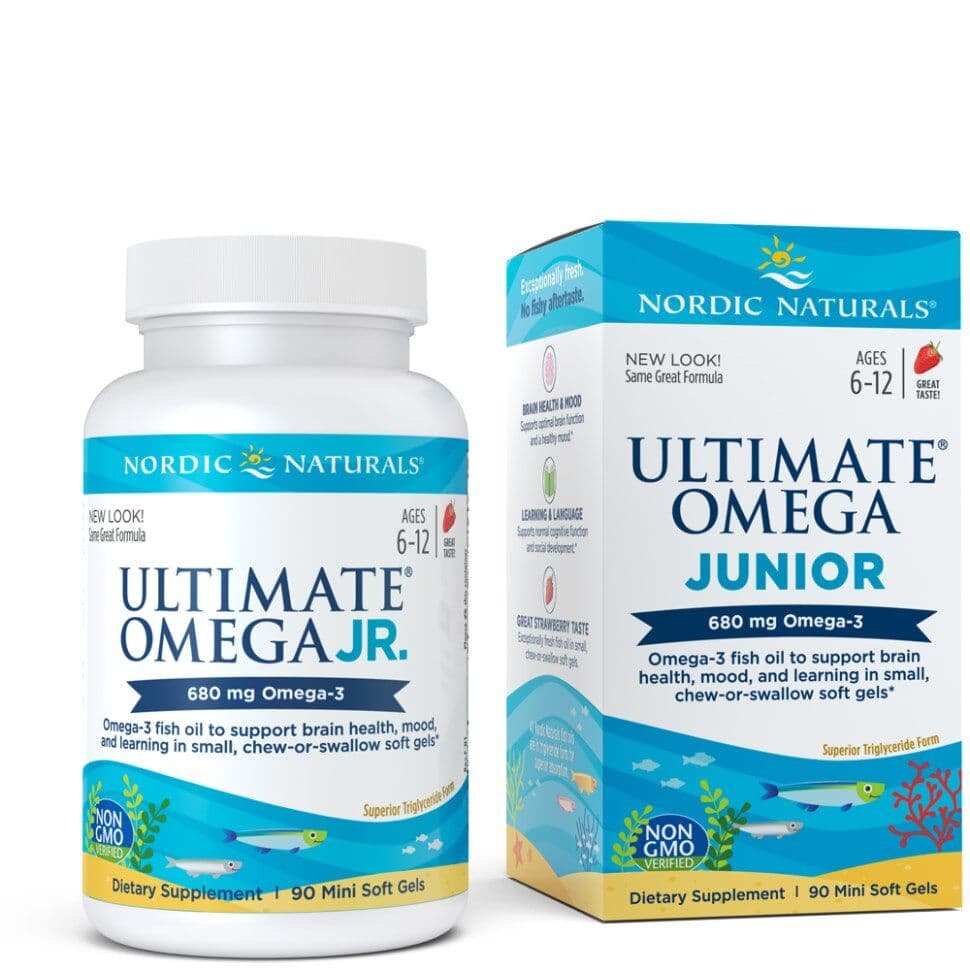 Ultimate Omega Junior, 680 mg Jordbær - 90 mini-softgels