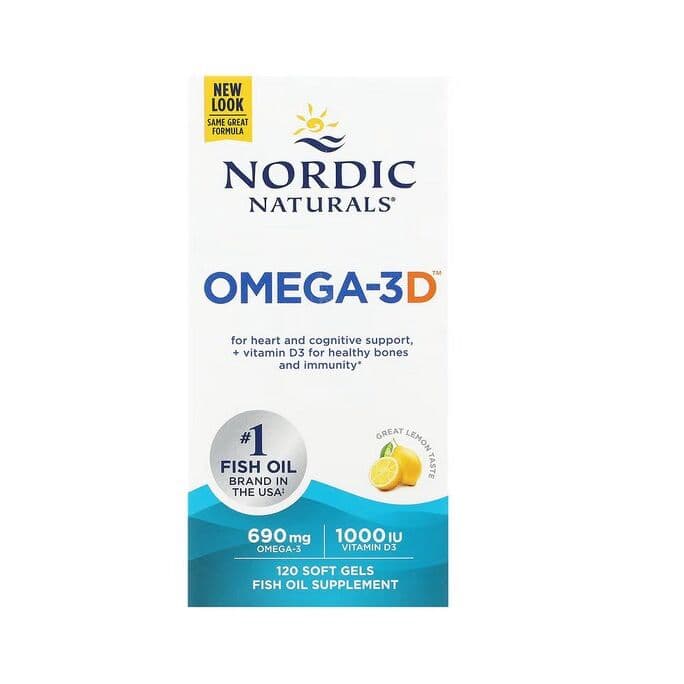 Omega-3D, 690mg Lemon - 120 softgels
